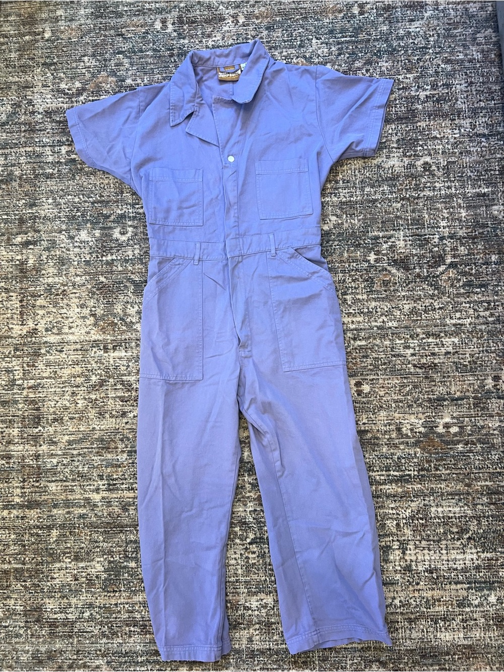 NWOT Big Bud Press Lavender Purple Petite Short Sleeve Jumpsuit Size XL